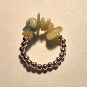 Beaded Stone Ring